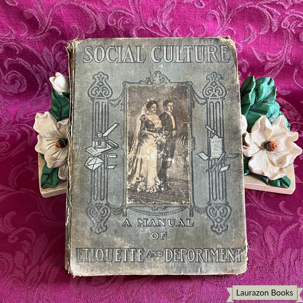 1901 Social Culture by Annie Randall White, Scarce Salesman’s Sample, TLC, Poor